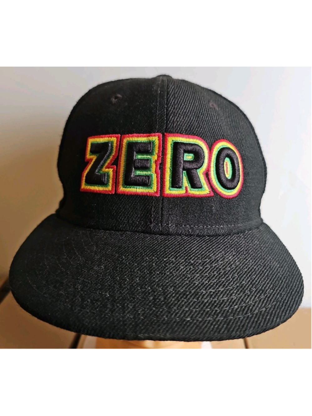 Zero Skateboards New Era 59Fifty Fitted Hat Size 7 The Smashing Pumpkins Rasta